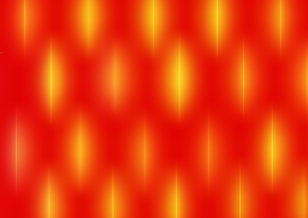 Abstrait d'art avec un rayon de lumière rouge vif et doré défocalisé Flash jaune illuminé sur fond orange avec motif graphique Illumination d'étincelle pour la fête