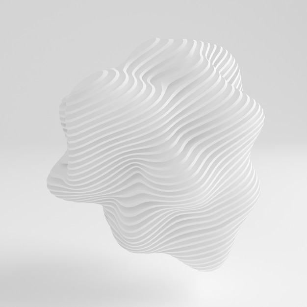 Abstrait blanc. Illustration 3D, rendu 3D.