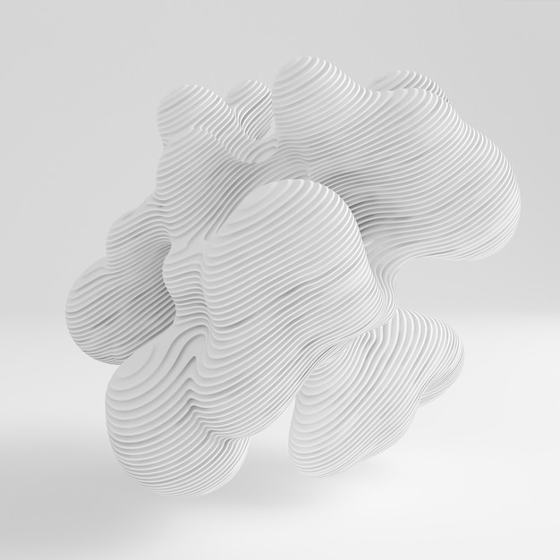 Abstrait blanc. Illustration 3D, rendu 3D.