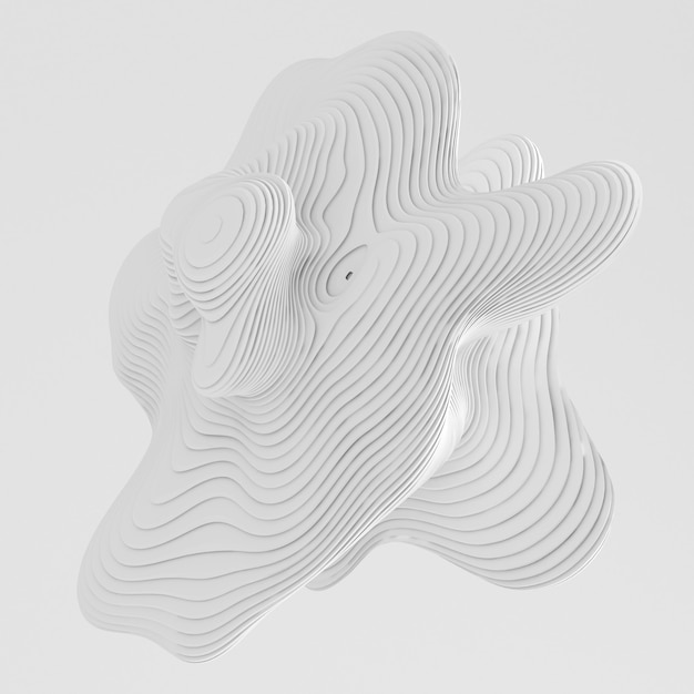 Abstrait blanc. Illustration 3D, rendu 3D.