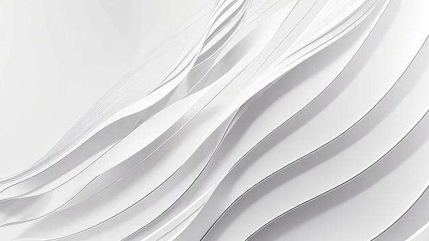 Abstrait blanc avec des lignes ondulées lisses