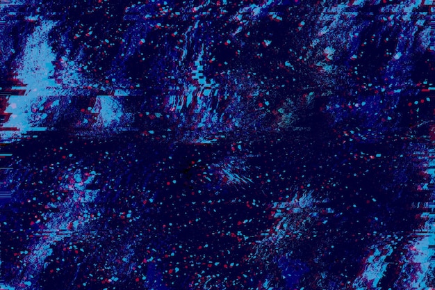 Abstrait bleu avec effet de pépin pour la texture de bruit de fond de l'erreur de pépin vidéo