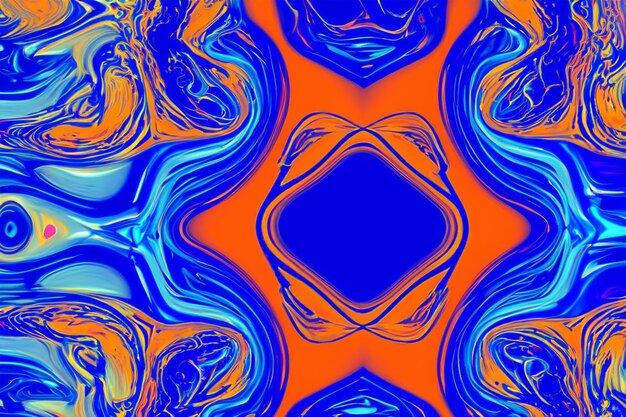 Abstrait bleu et orange