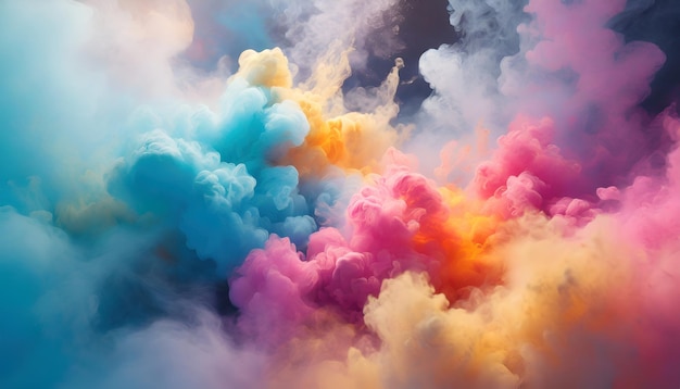 Abstrait Ciel multicolore Texture de brouillard futuriste Nuages colorés propres et nets pour votre page Web