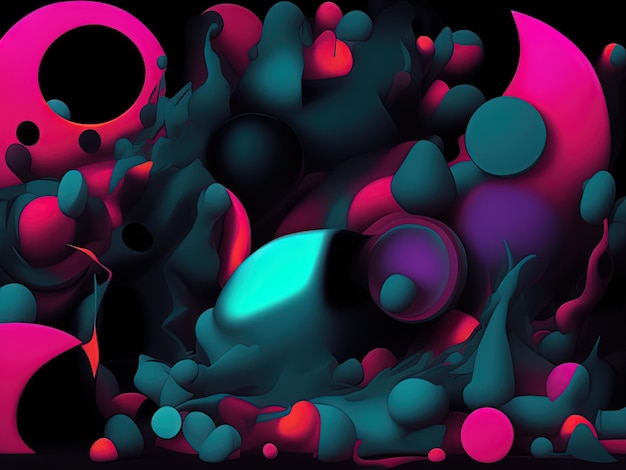 abstrait coloré 3 d