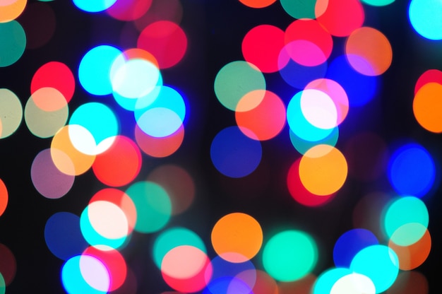 Abstrait coloré avec bokeh, pour le nouvel an et Noël