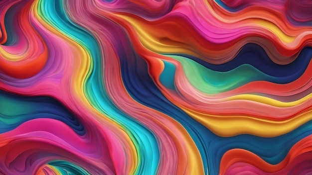 Abstrait coloré funky surréaliste liquide dynamique 3d forme substance motif sans couture illustration 3d