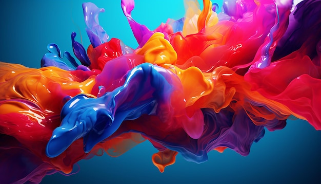 abstrait coloré splash 3d