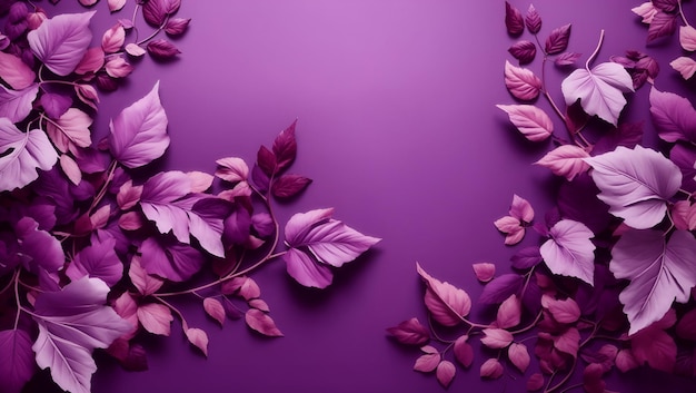 Abstrait de couleur pourpre avec des feuilles de couleur pourpre fond d'écran design