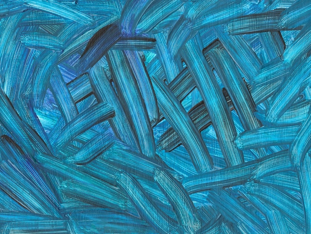 Abstrait avec des coups de pinceau bleu peinture intérieure à l'huile peinture sur toile art moderne
