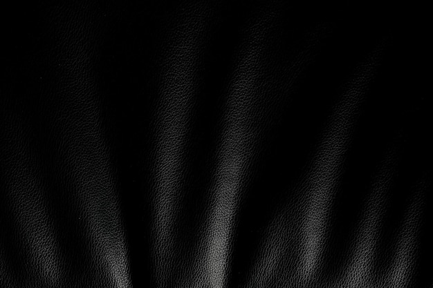 Abstrait en cuir noir froissé avec effet de lumière