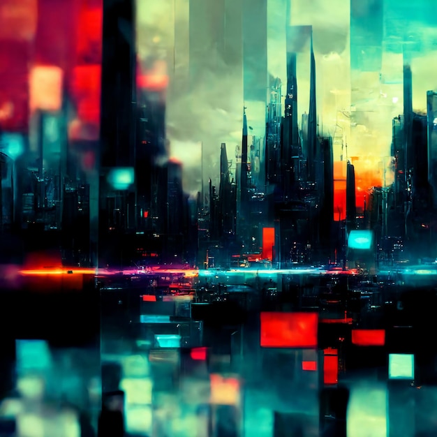 Abstrait cyberpunk dégradé