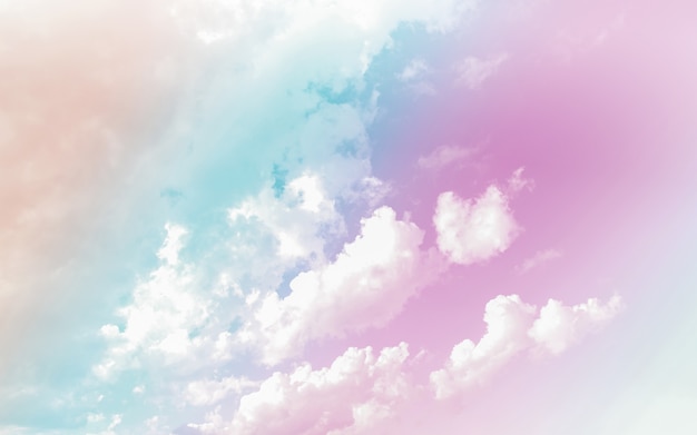 Abstrait doux ciel de couleur de rêve avec des pastels