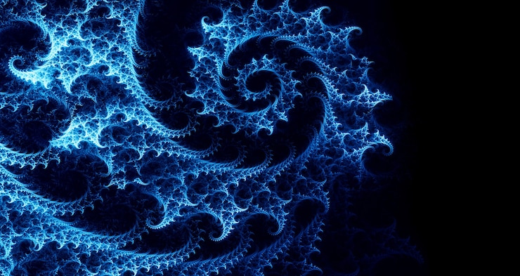 Photo abstrait avec fractale en spirale