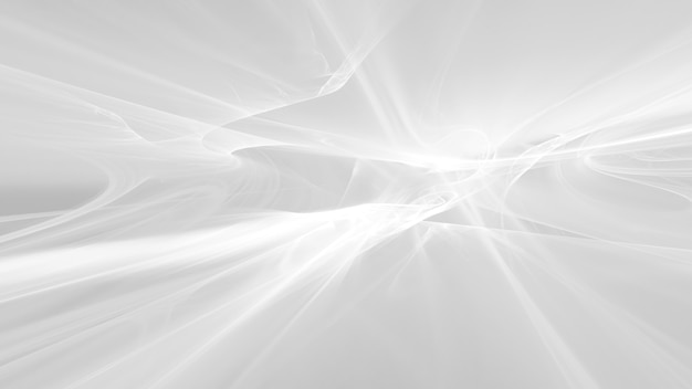 Abstrait futuriste blanc avec horizon fractal