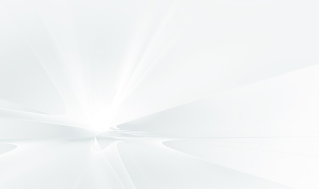 Abstrait futuriste blanc avec horizon fractal