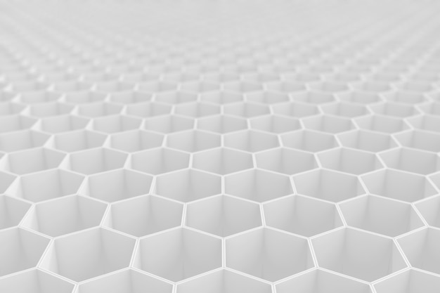 Abstrait géométrique hexagonal blanc.