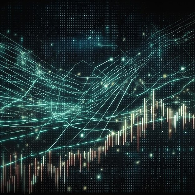 Abstrait avec graphique numérique IA générative