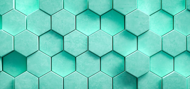 Abstrait hexagonal géométrique vert