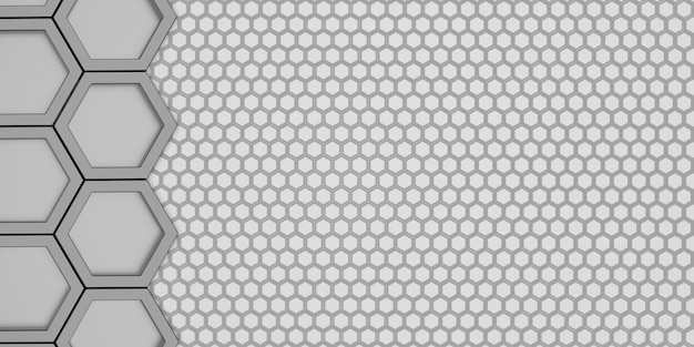 Abstrait Hexagone Deux Couches Hexagonal Honeycomb Ombre Murale Hexagonale