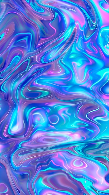 Abstrait holographique bleu et violet fond irisant dégradé flou