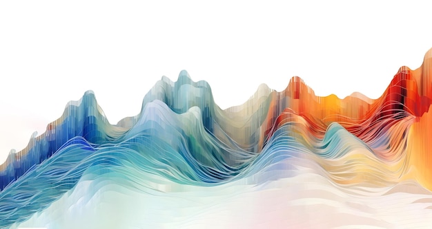 Abstrait avec illustration vectorielle moderne de vague dynamique colorée