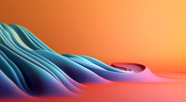 Abstrait avec illustration vectorielle moderne de vague dynamique colorée