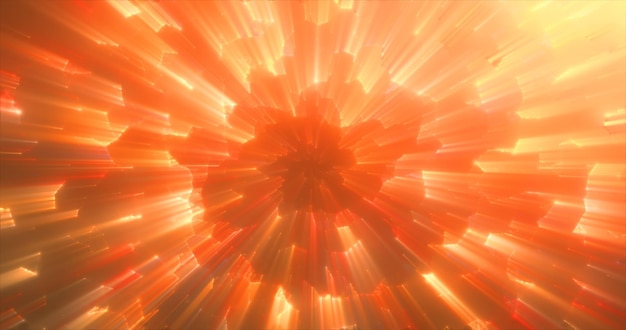 Abstrait jaune orange énergie magique lumineux brillant spirale tourbillon tunnel fond