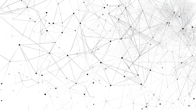 Abstrait avec lignes et points connectés