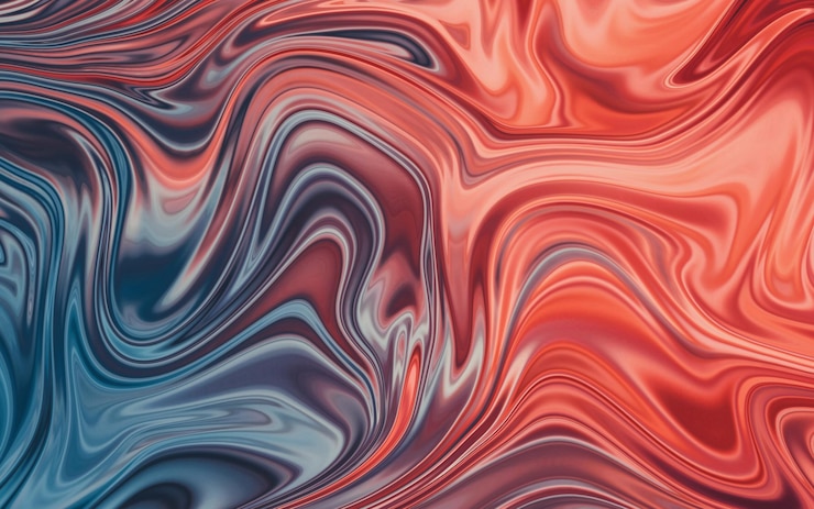 Photo abstrait mélange de couleurs liquides arrière-plan papier peint marbré à la mode arrière-plan fluide holographique iridescent