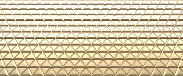 Abstrait en mosaïque d'or. Surface des triangles.