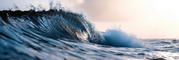 Photo abstrait les motifs des vagues de l'océan capturent la beauté et la puissance des vagues océaniques