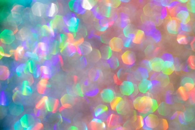 Abstrait multicolore défocalisé avec des paillettes brillantes