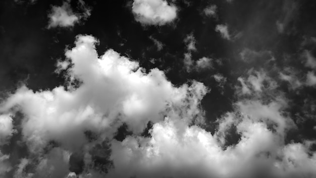 Abstrait de nuages noirs et blancs