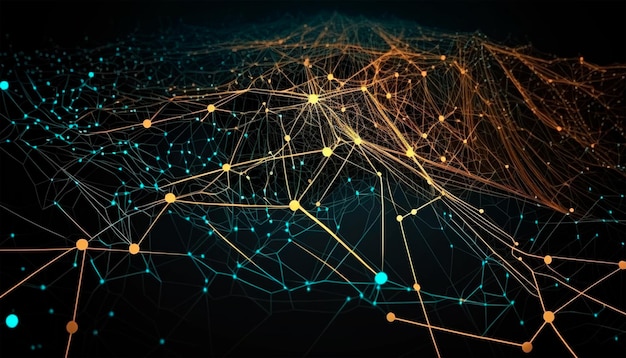 Abstrait de particules de technologie réaliste