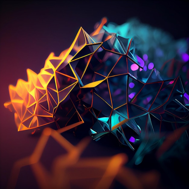 Abstrait plexus coloré backgroundgenerative ai