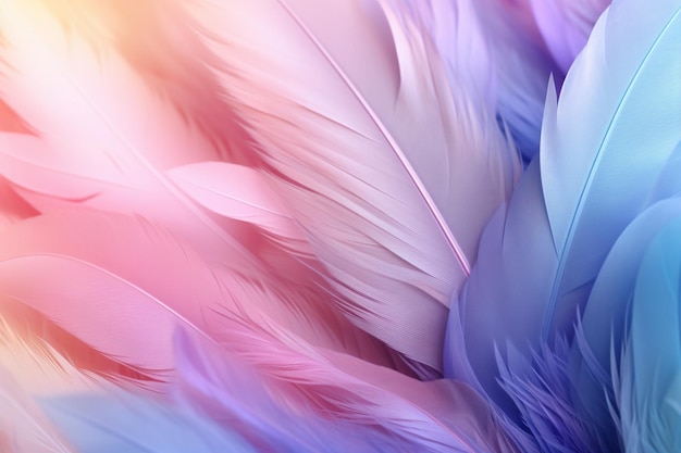 Abstrait de plumes de couleur pastel