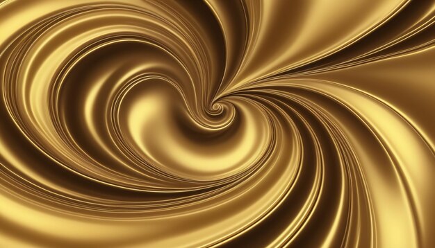 Abstrait La spirale d'or Une fête visuelle de l'art métallique