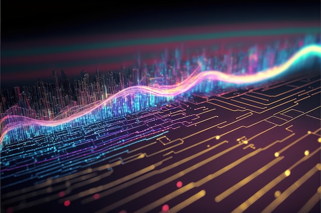 Abstrait technologie réseau fond IA générative