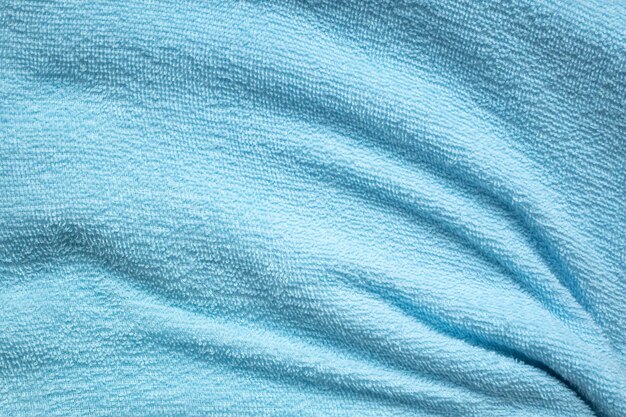 Abstrait de texture de serviette en tissu de coton bleu