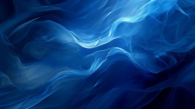 Abstrait tourbillonnement de fumée bleue fond fond fond papier peint sombre