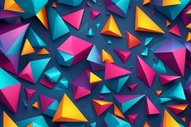 Abstrait Triangle 3d illustration style de modèle d'art polygonal