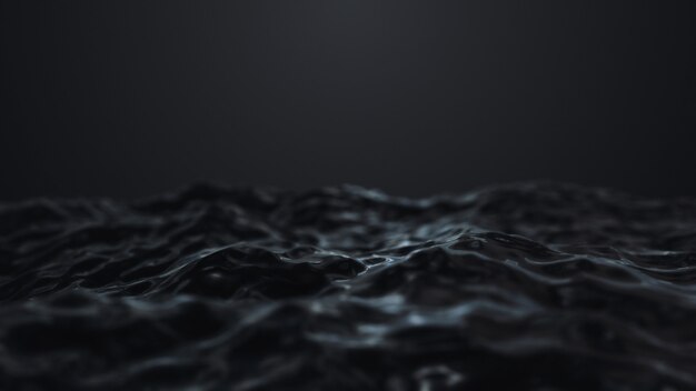 Abstrait vague cg sombre sur fond noir