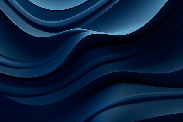 abstrait vague ondulée bleu foncé avec des lignes design AI générer