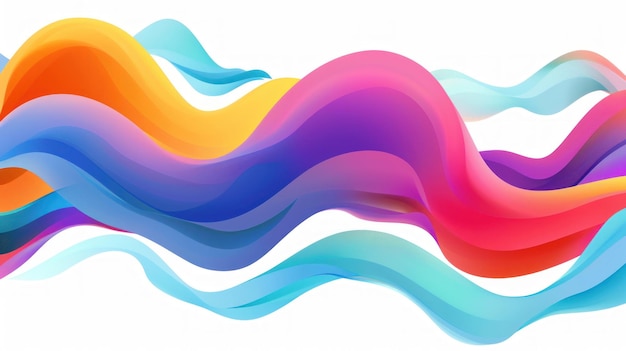 Abstrait Des vagues colorées en arrière-plan