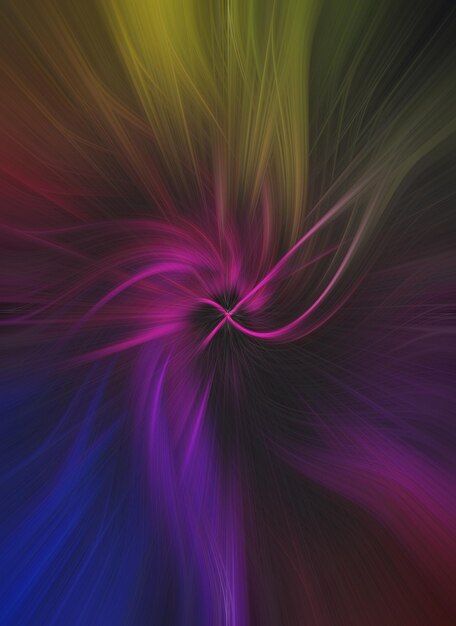 abstrait de vagues florales multicolores