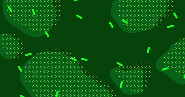 Abstrait vert avec couche de forme Animation de motif géométrique