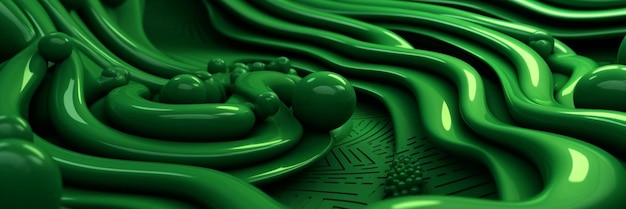 Abstrait vert générative ai