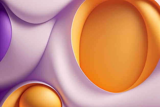 Abstrait violet orange forme géométrique moderne pour fond d'écran bannière dépliant catalogue couverture dépliant AI générative