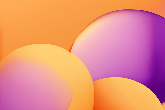 Abstrait violet orange pour le modèle de bannière fond d'écran affiche mur de site Web élégant AI générative